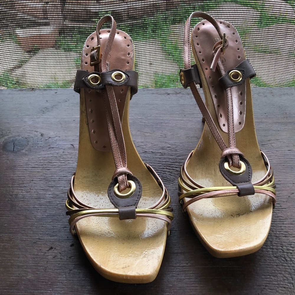 Bcbgirls multi color sandal heel